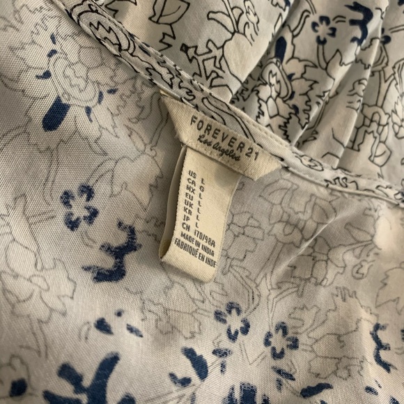 Forever 21 Blue & White Dress - Picture 3 of 4